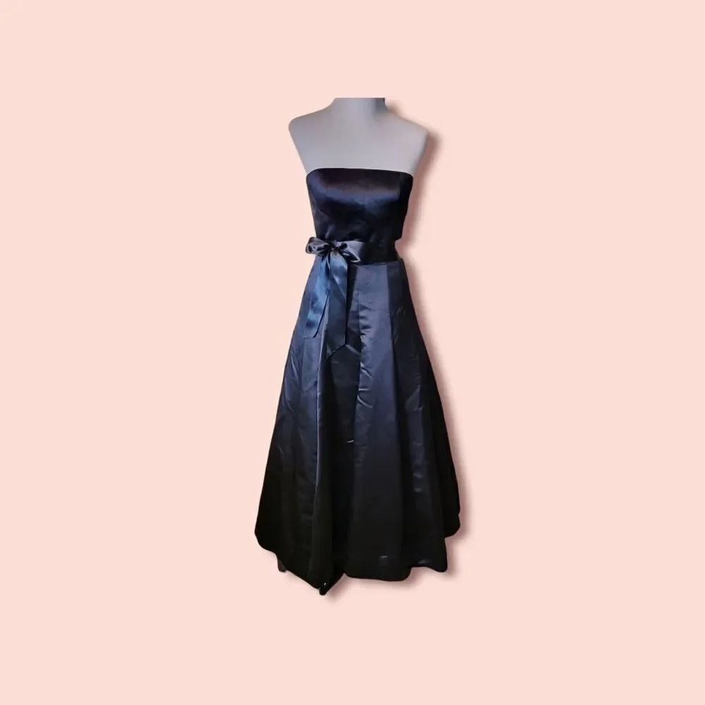 Bill Levkoff black satin dress - size 2